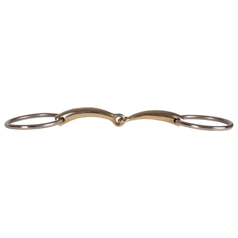 Einfach gebrochenes Trensengebiss mit losen Ringen Sweet Copper 14mm