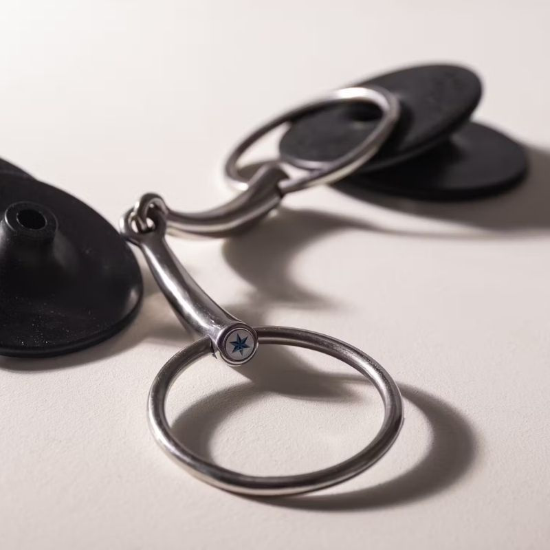 Einfach gebrochenes Trensengebiss mit losen Ringen Stainless Steel 14mm