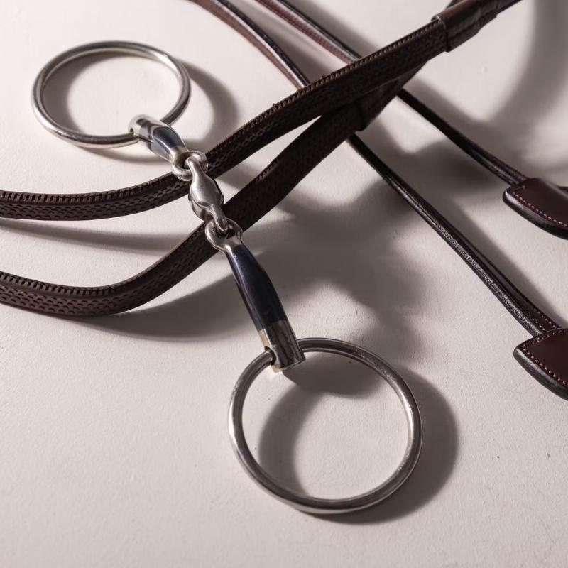 Doppelt gebrochenes Trensengebiss mit losen Ringen Sweet Iron 14mm