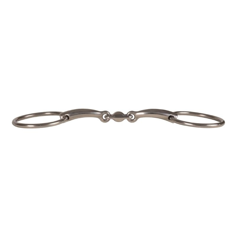 Doppelt gebrochenes Trensengebiss mit losen Ringen Stainless Steel 14mm