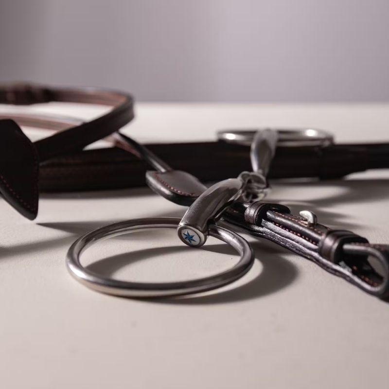 Doppelt gebrochenes Trensengebiss mit losen Ringen Stainless Steel 14mm