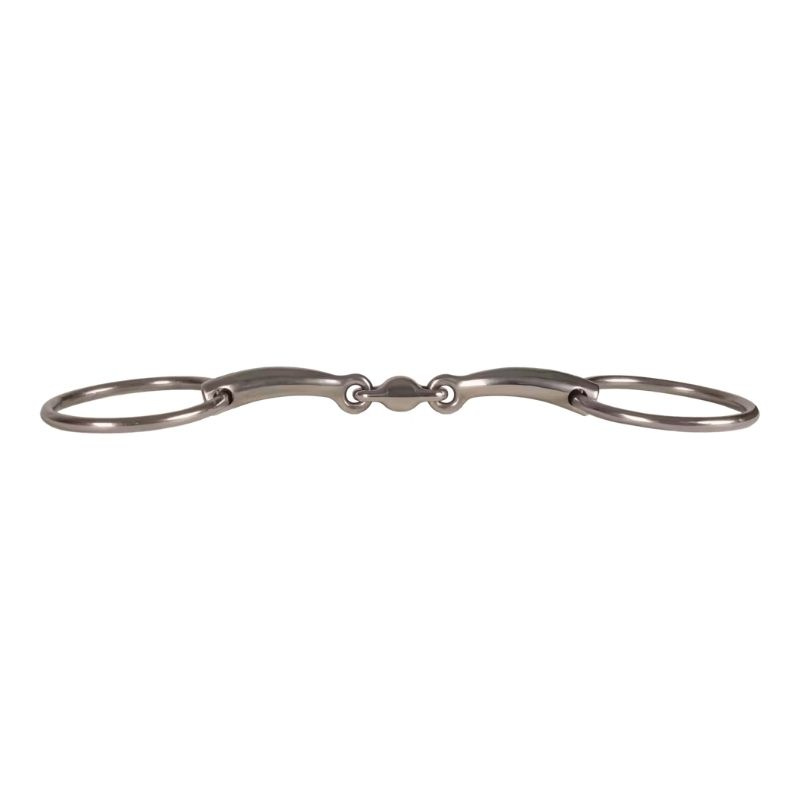 Doppelt gebrochenes Trensengebiss mit losen Ringen Stainless Steel 16mm