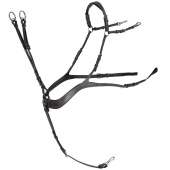 Anatomische Vorderzeug mit Martingal Schwarz/Silber Anatomische Vorderzeug mit Martingal Schwarz/Silber