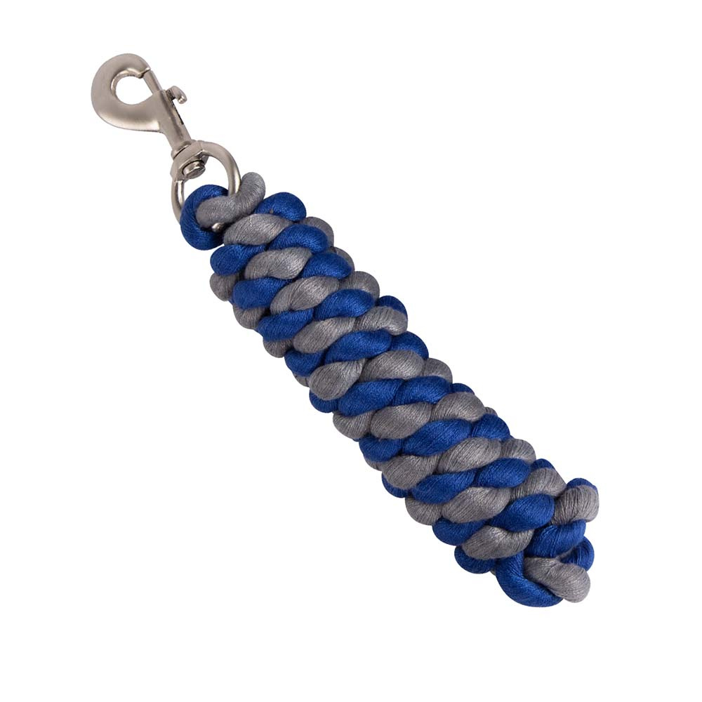Führstricke Baumwolle Royalblau/Grau