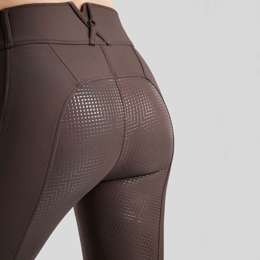 Reithose MoZida Refined Crystals Full Grip Braun