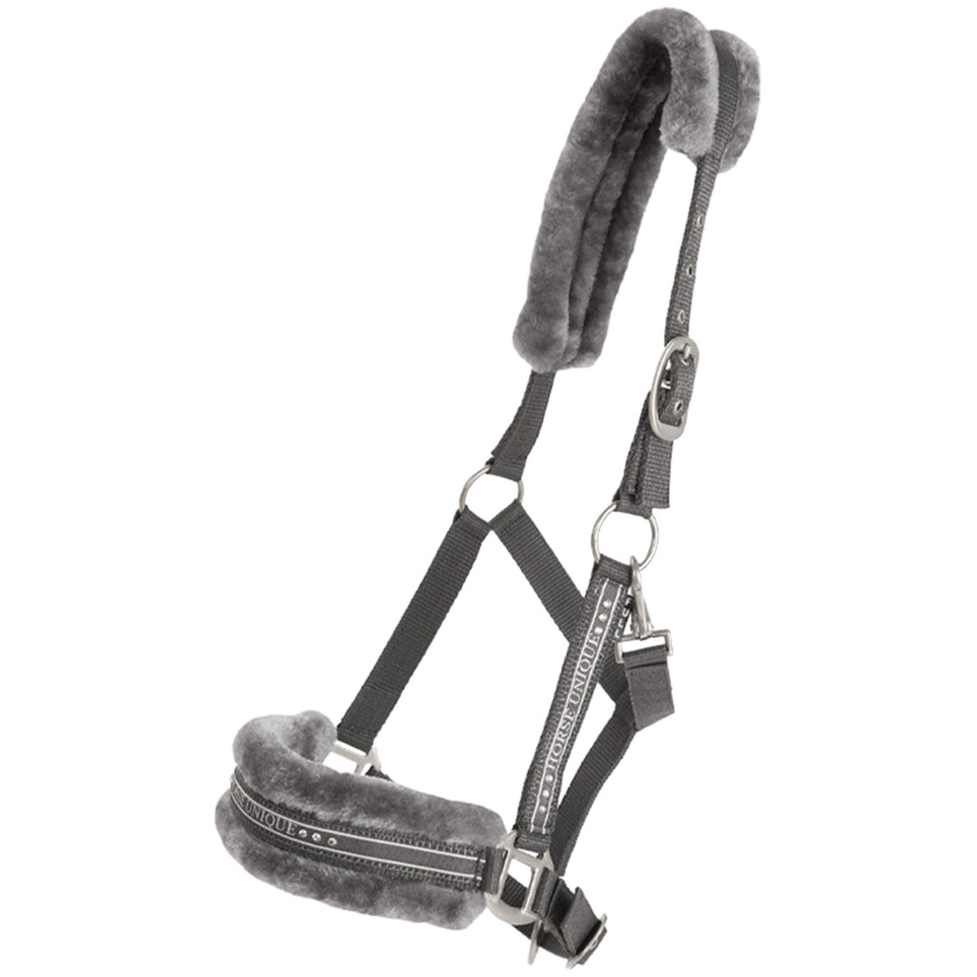 Halfter mit Fleece Dunkelgrau/Grau