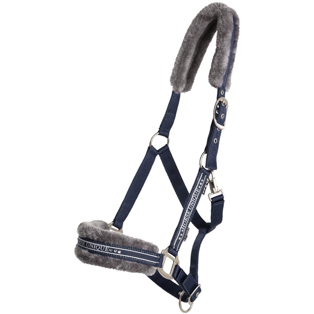 Halfter mit Fleece Marineblau/Grau