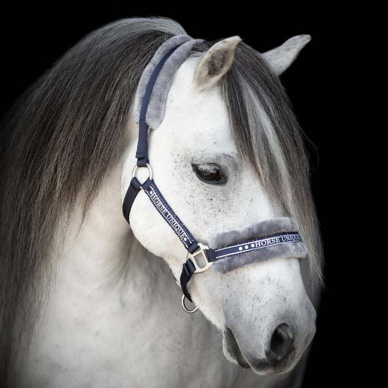 Halfter mit Fleece Marineblau/Grau