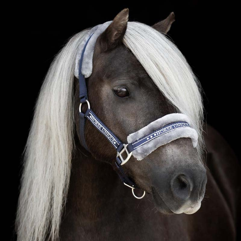 Halfter mit Fleece Marineblau/Grau