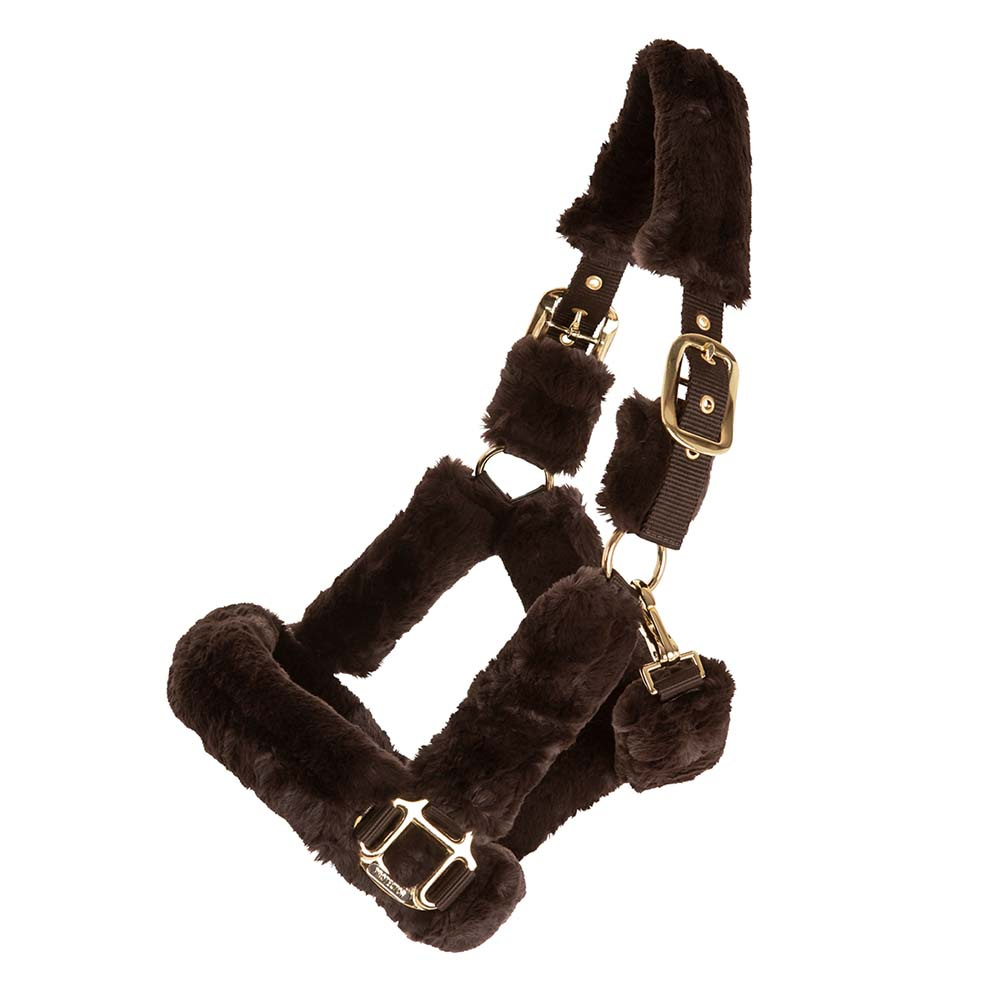 Halfter Cozy mit Plüsch Braun/Braun