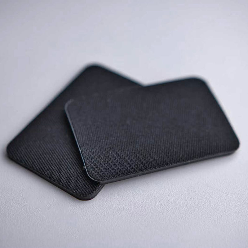Befestigungspatch für Reithelm Fabric Sticker 2-pack Schwarz
