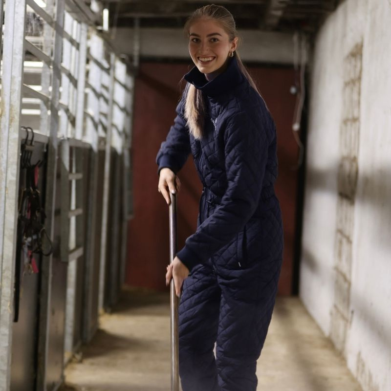 Overall Classic Quilted Onepiece Marineblau
