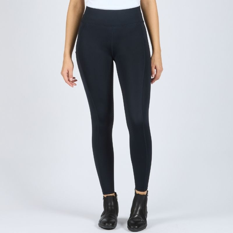 Reitleggings Classic Full Grip Schwarz