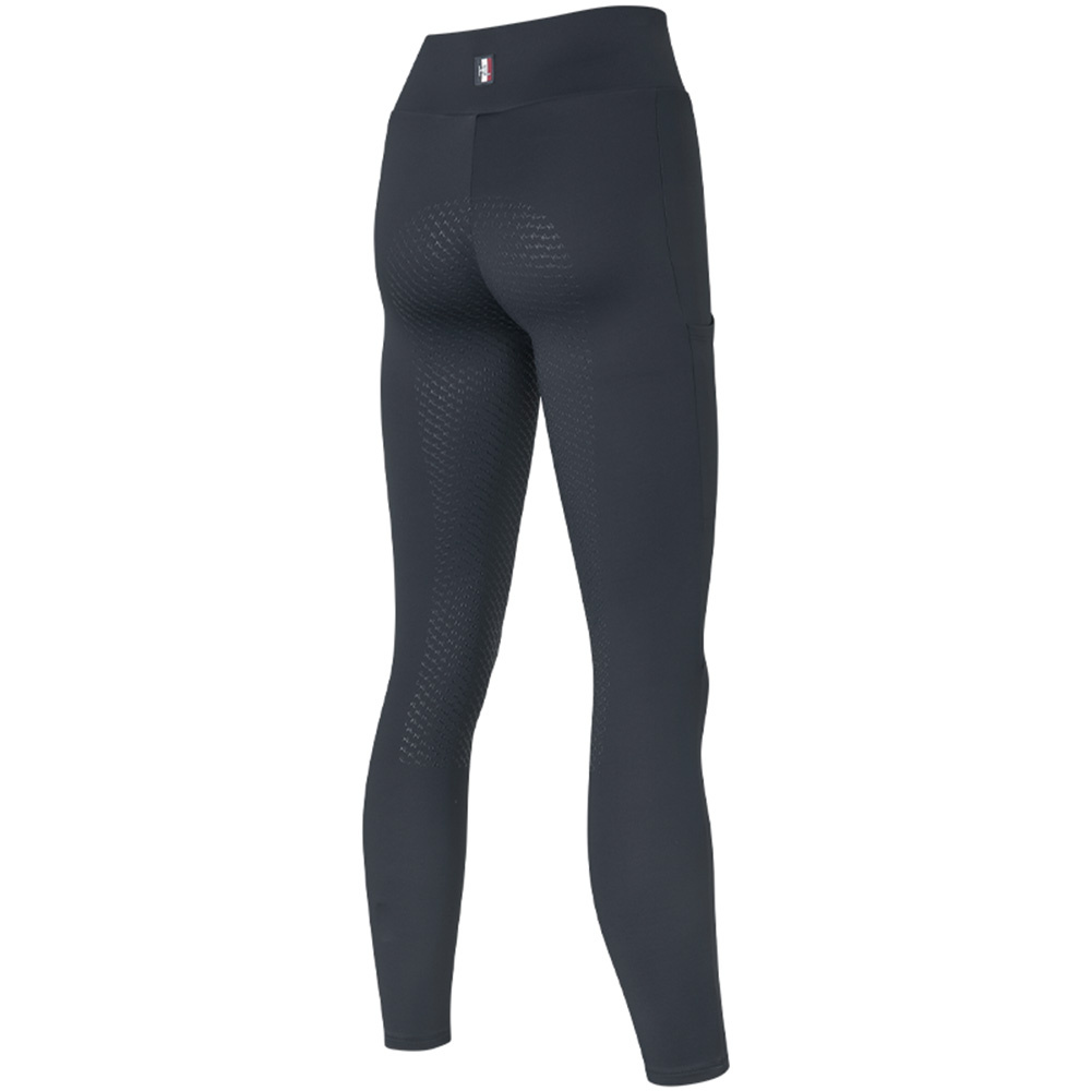 Winter-Reitleggings Classic Brushed Full Grip Marineblau
