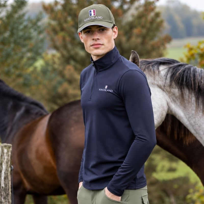 Reitshirt Classic Mens Training Shirt Marineblau