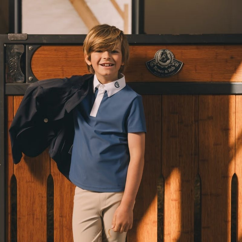 Turniershirt Kinder/Junior Boy Osaka Short Sleeve Blau