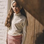 Trainingstop Kinder/Junior Girl Madrid Long Sleeve Beige Trainingstop Kinder/Junior Girl Madrid Long Sleeve Beige