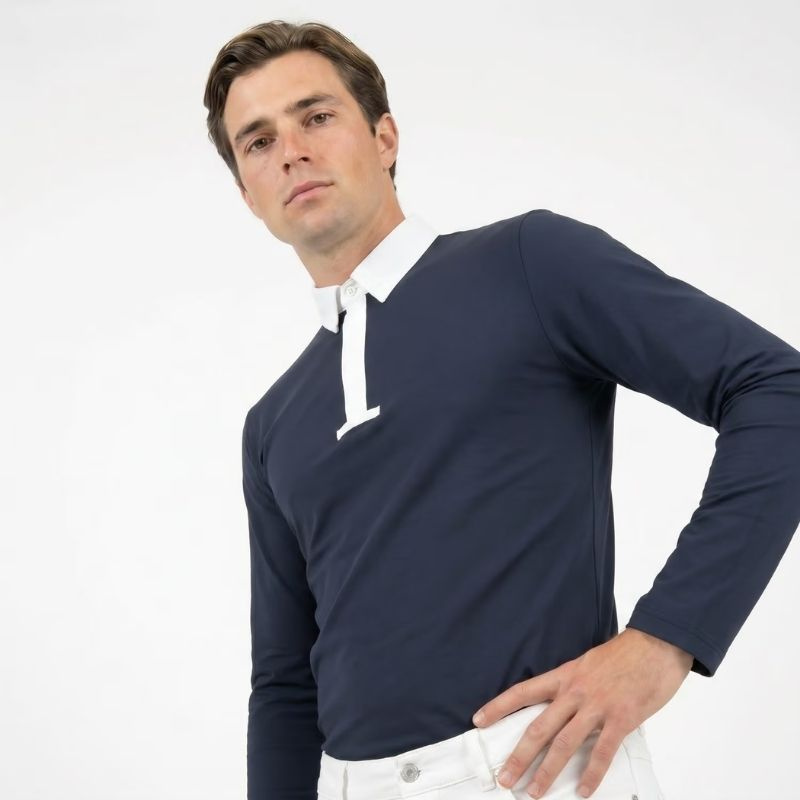 Turniershirt Herren Classic Long Sleeve Marineblau