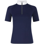 Turniershirt Classic Glitter Zipper Short Sleeve Marineblau Turniershirt Classic Glitter Zipper Short Sleeve Marineblau