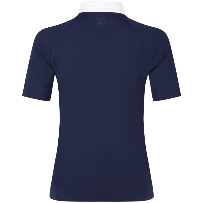 Turniershirt Classic Glitter Zipper Short Sleeve Marineblau