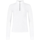 Turniershirt Classic Glitter Zipper Long Sleeve Weiß Turniershirt Classic Glitter Zipper Long Sleeve Weiß