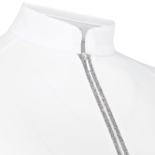 Turniershirt Classic Glitter Zipper Long Sleeve Weiß Turniershirt Classic Glitter Zipper Long Sleeve Weiß