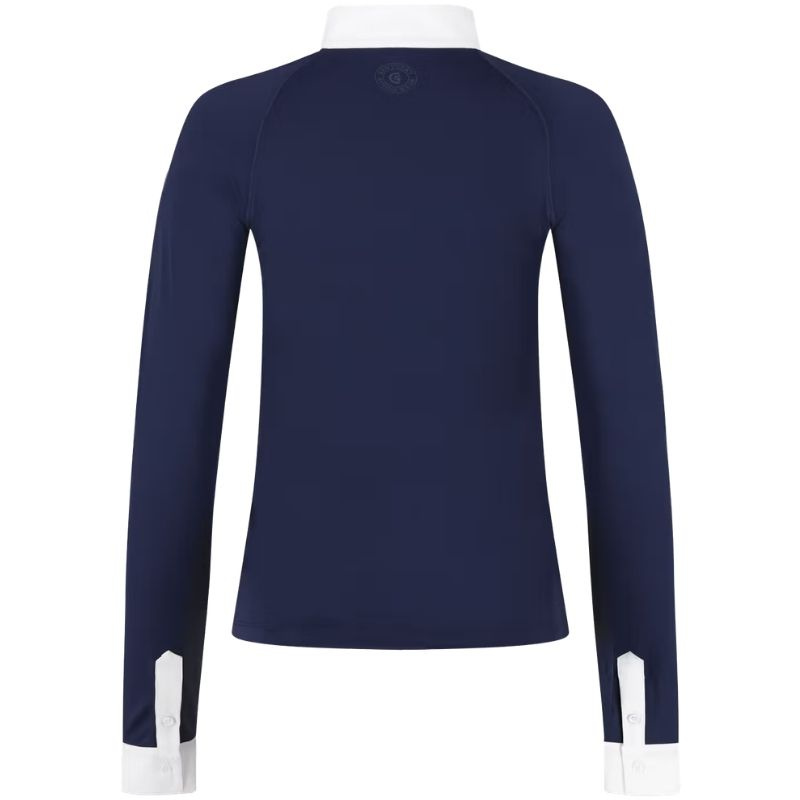 Turniershirt Classic Glitter Zipper Long Sleeve Marineblau