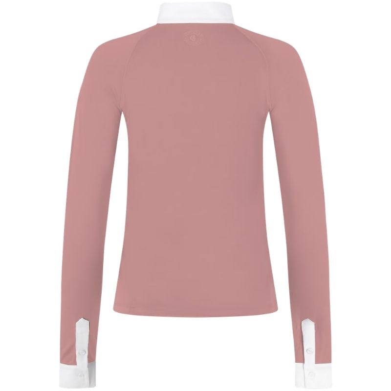 Turniershirt Classic Glitter Zipper Long Sleeve Altrosa