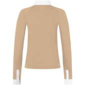 Turniershirt Classic Glitter Zipper Long Sleeve Beige Turniershirt Classic Glitter Zipper Long Sleeve Beige