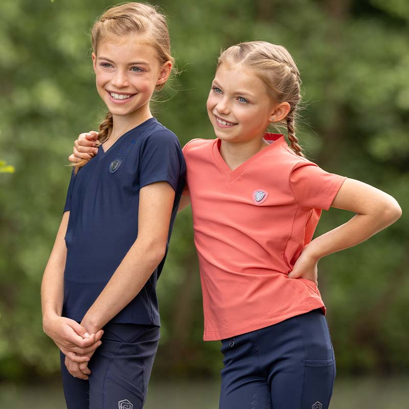 T-Shirt Kinder/Jugend V Koralle