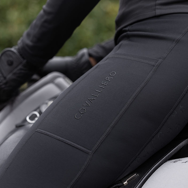 Winterreitleggings Grip Helskodda Schwarz