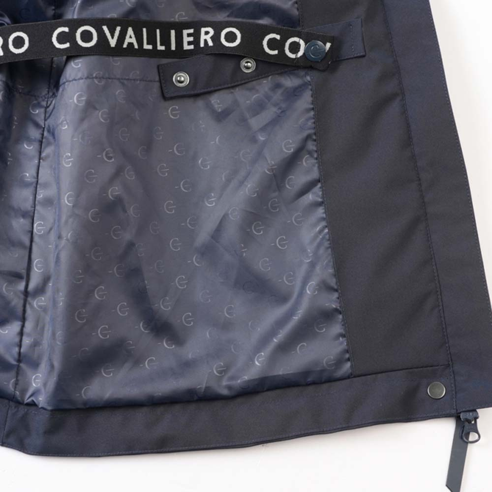 Regenmantel 2-Way Zip Marineblau