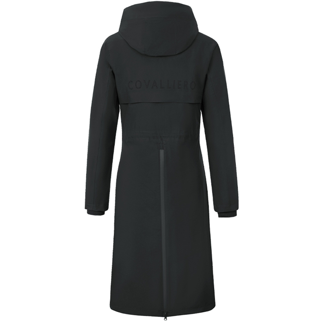 Regenmantel 2-Way Zip Schwarz