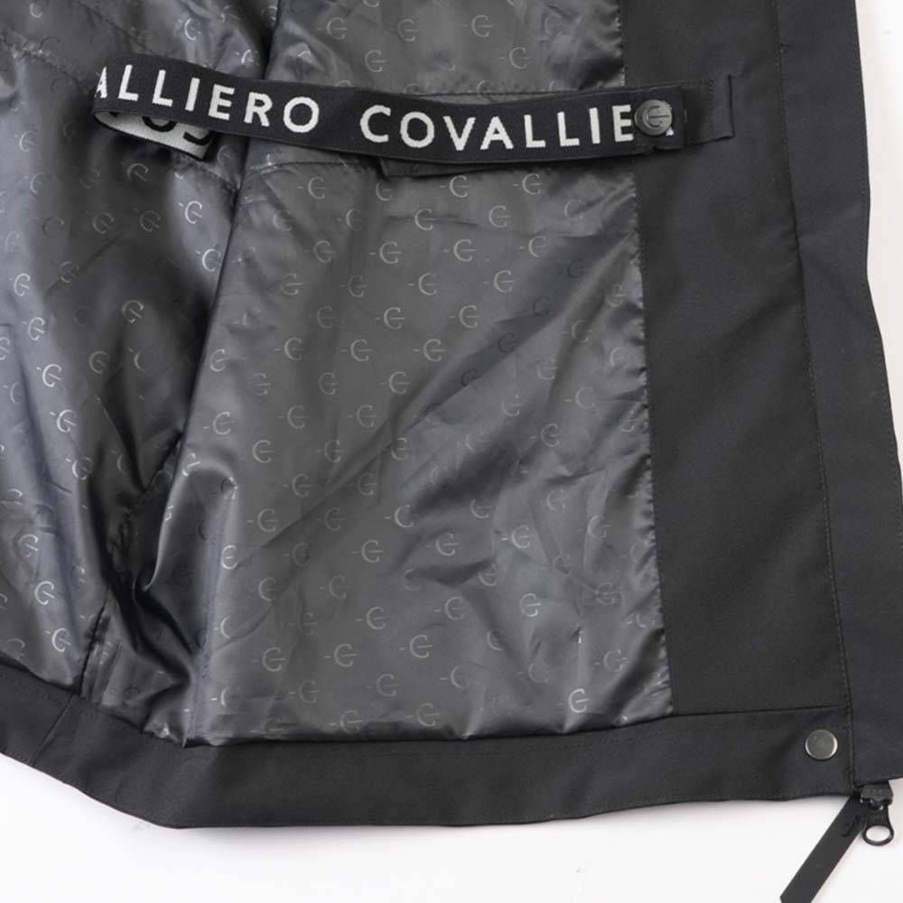 Regenmantel 2-Way Zip Schwarz