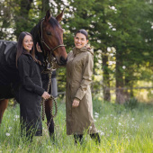 Regenmantel 2-Way Zip Schwarz Regenmantel 2-Way Zip Schwarz