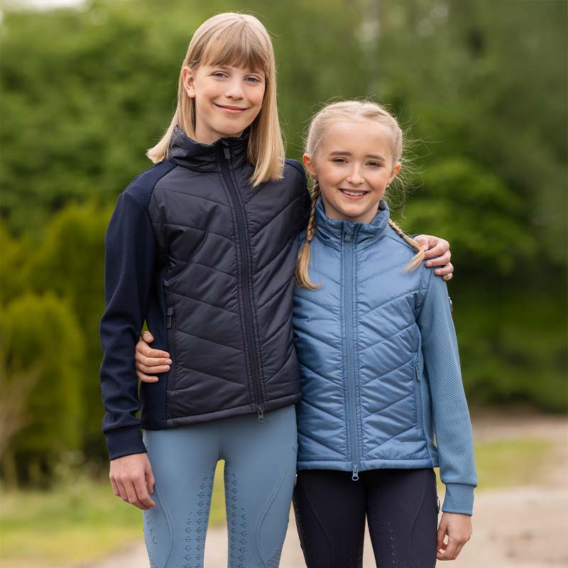 Hybridjacke Kind/Junior Quilted Marineblau