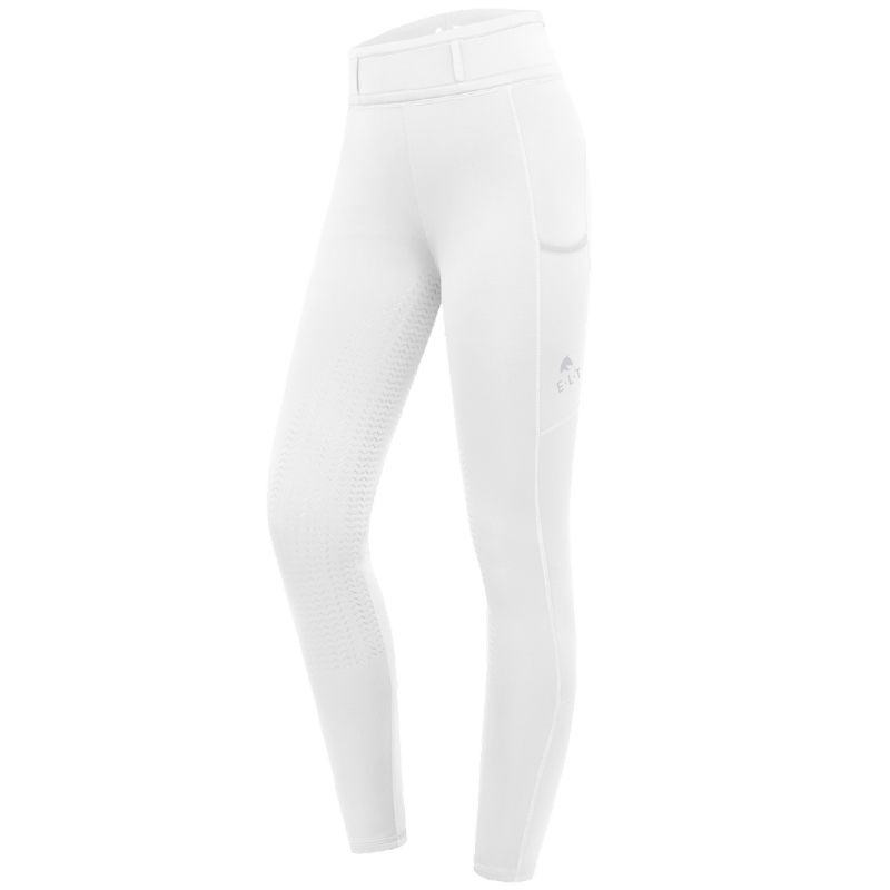 Reitleggings Kinder/Junior Ella Full Grip Weiß
