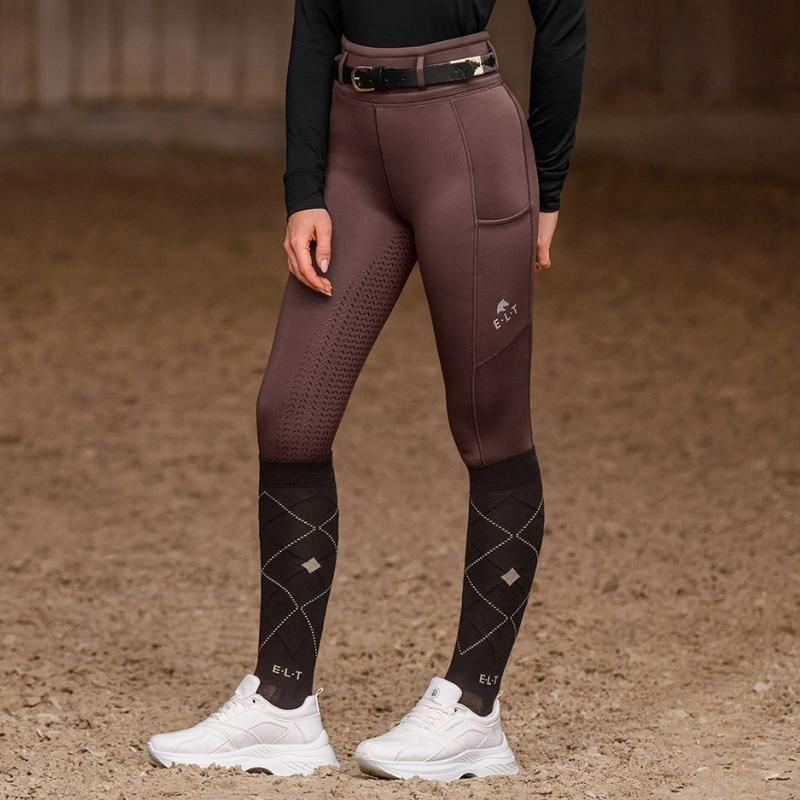 Reitleggings Kinder/Junior Ella Full Grip Braun
