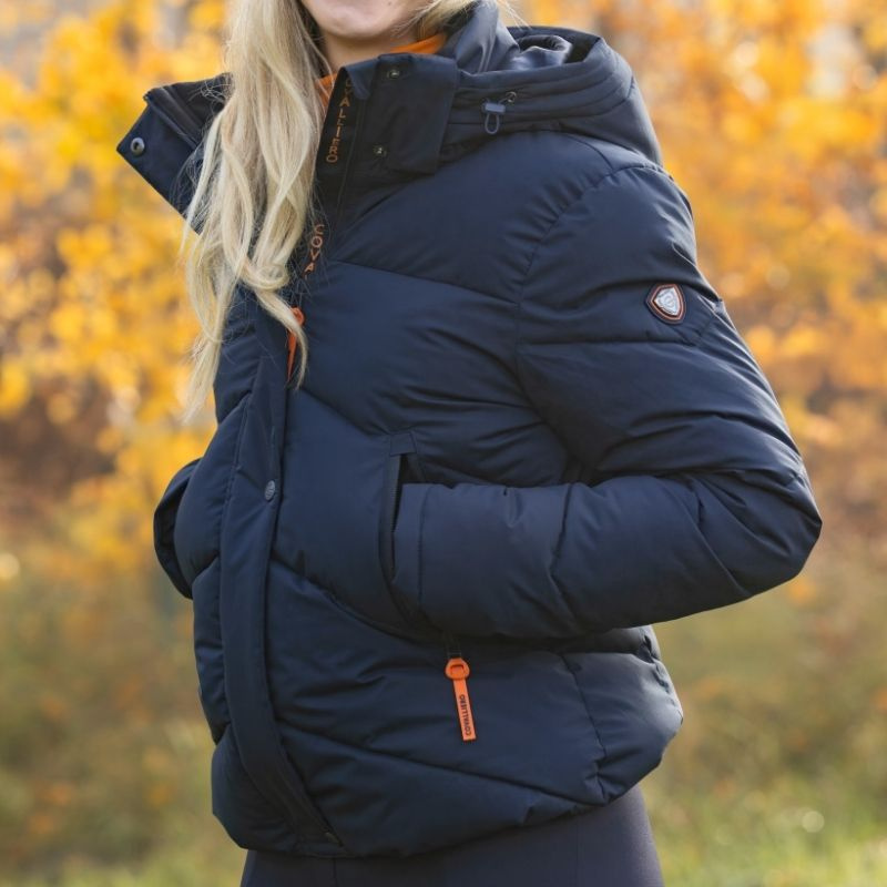 Reitjacke Winter Marineblau