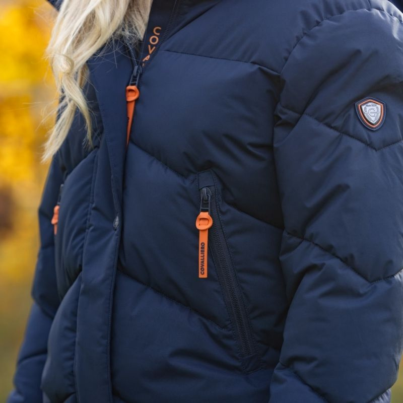 Reitjacke Winter Marineblau