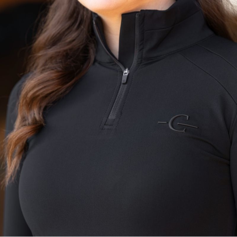 Reitshirt Active Long Sleeve Schwarz