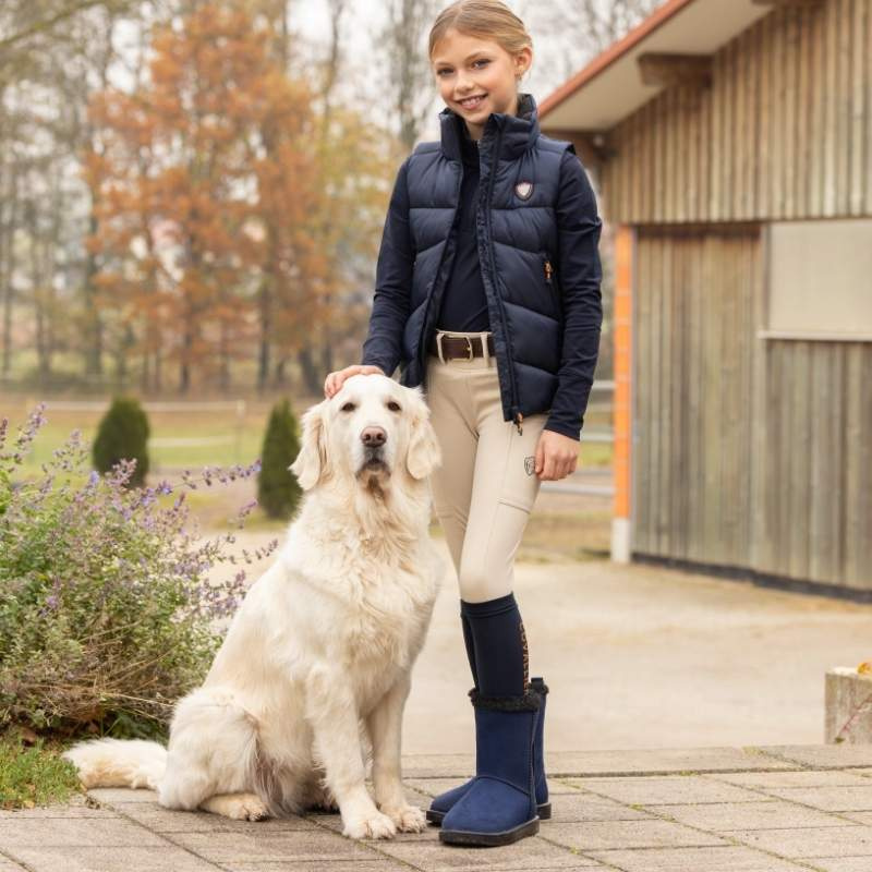 Reitweste Winter Kinder/Junior Marineblau