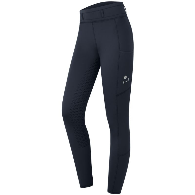 Winter-Reitleggings Kinder/Junior Ella Full Grip Marineblau