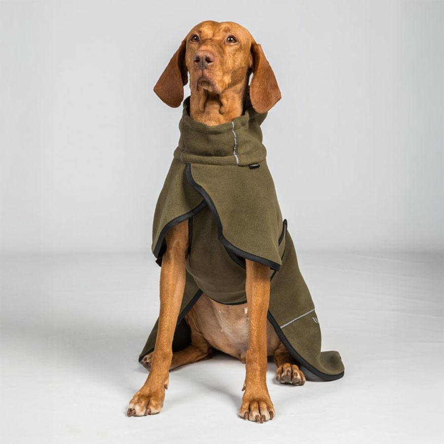 Hunde-Fleecemantel Bay Low Tail Olivgrün