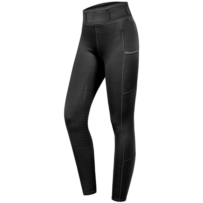 Reitleggings Ella Glam Full Grip Schwarz