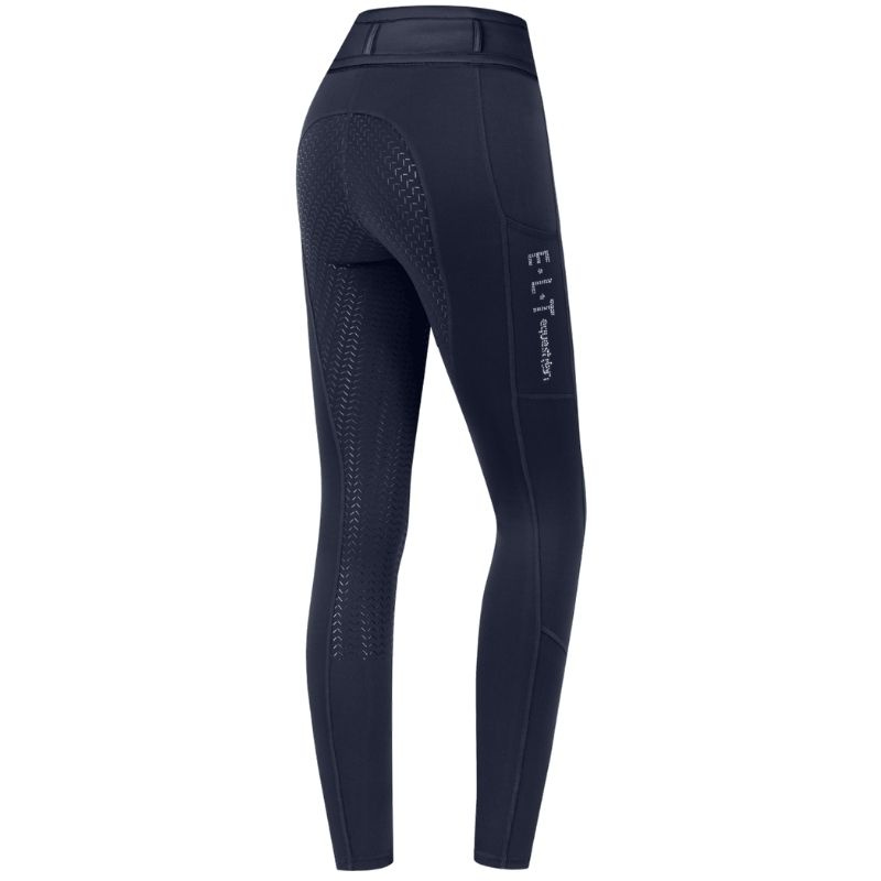 Reitleggings Ella Glam Full Grip Marineblau