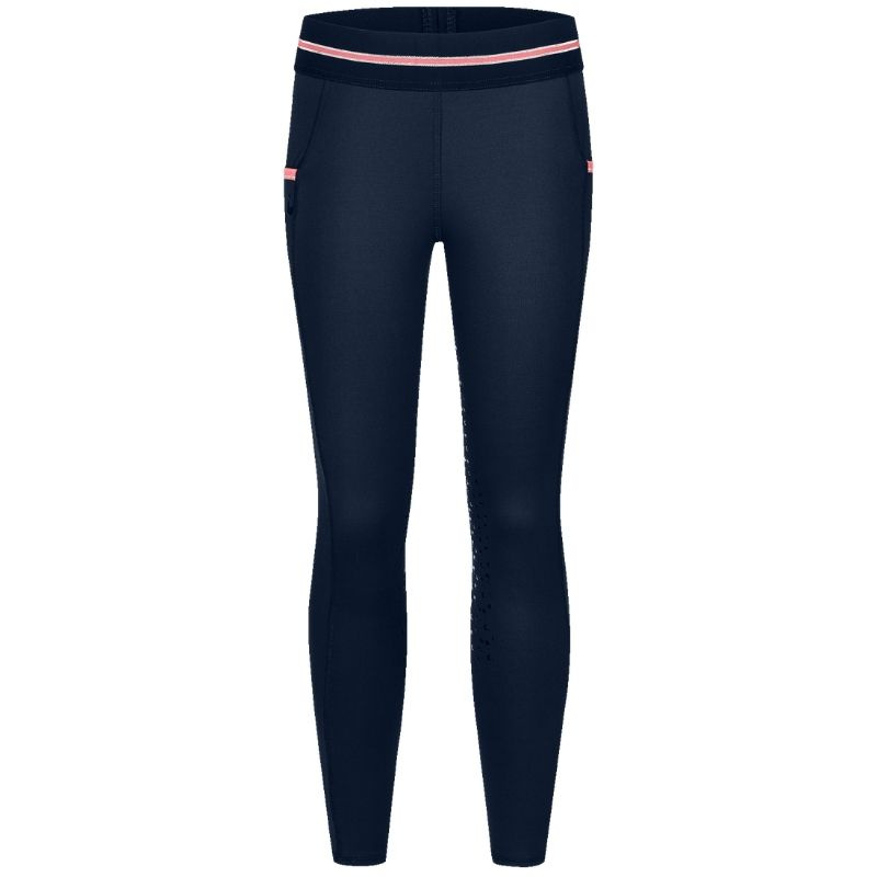 Winter-Reitleggings Kinder/Junior Lucky Leni Full Grip Marineblau