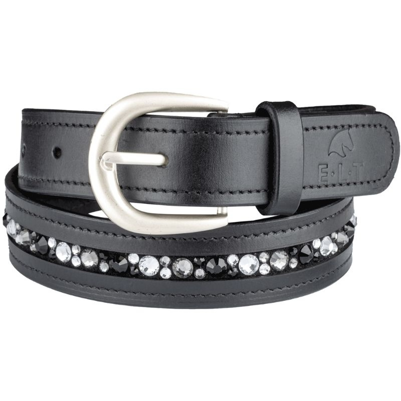 Ledergürtel Jewel Schwarz
