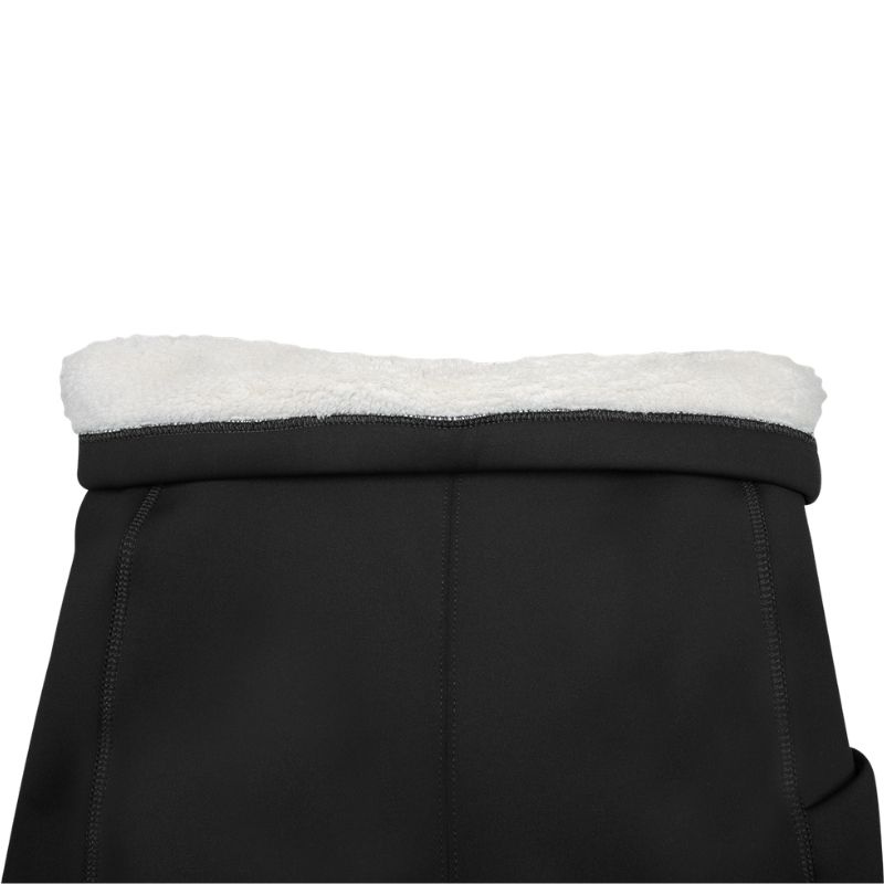 Winter-Reitleggings Kinder/Junior Rica Thermal Teddy Full Grip Schwarz