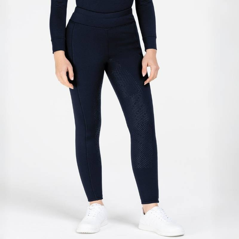 Winter-Reitleggings Rica Thermal Teddy Full Grip Marineblau
